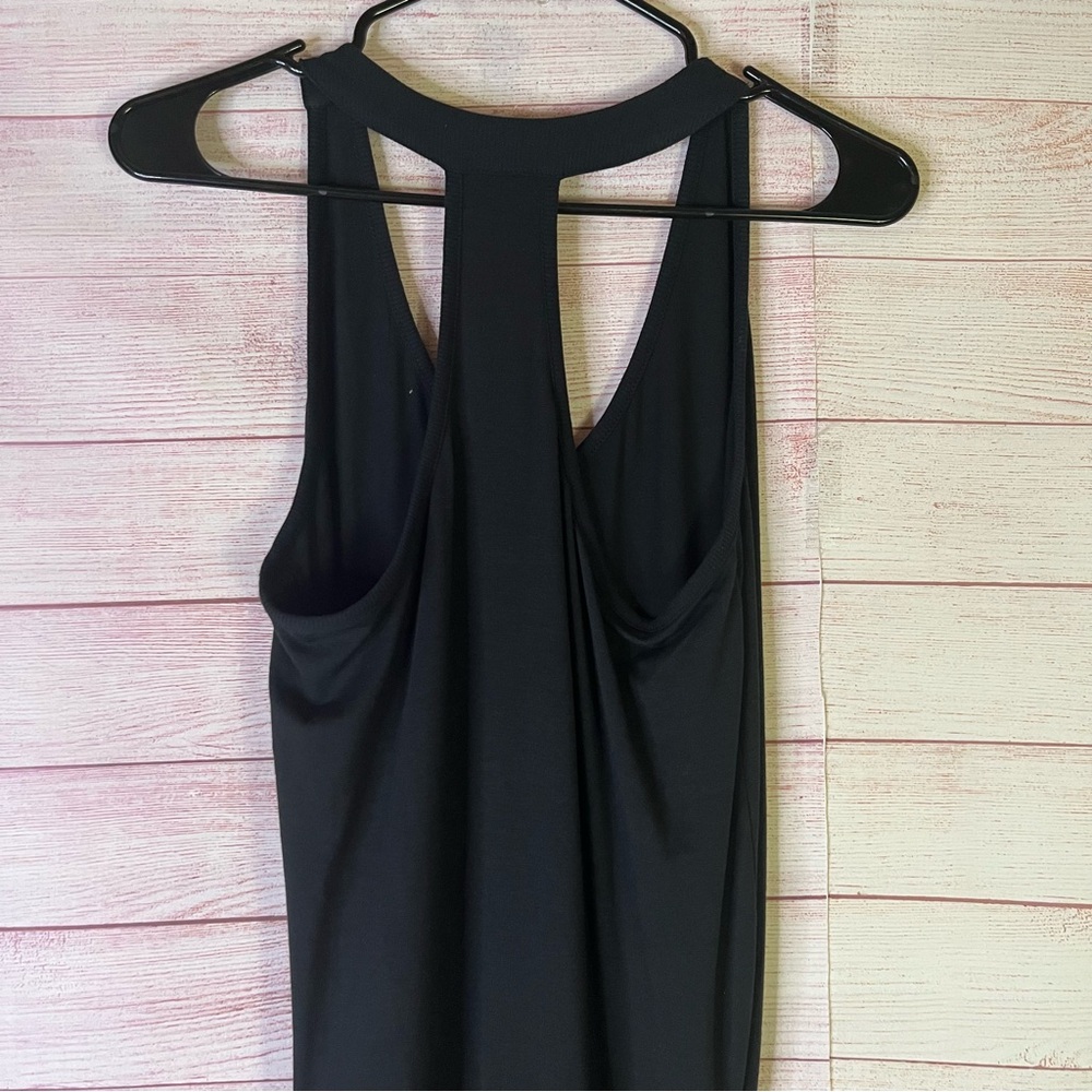Athleta Black Razor Back Ruched‎ Bodycon Dress Size Small - Picture 7 of 8